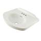 Dartmouth LT642.4#01 24-1/4-in Pedestal Bathroom Sink with 3 Faucet Holes Drilled and Overflow, Less Pedestal in Cotton
