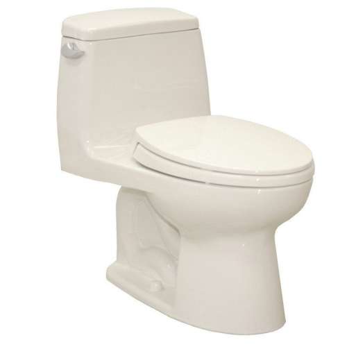 One Piece Elongated 1.28 GPF Toilet with E-Max Flush System - Seat Included in Colonial White