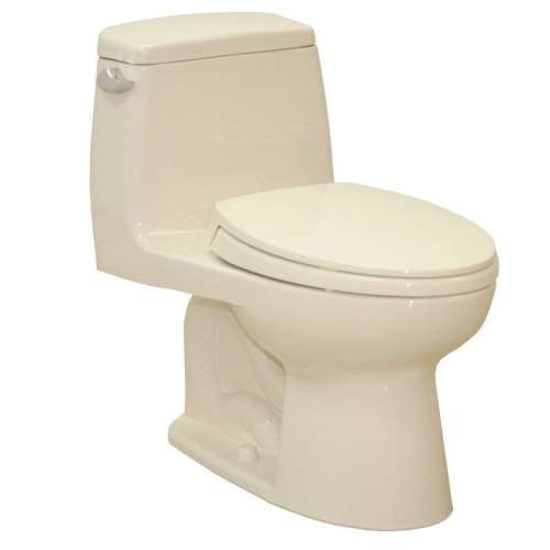 One Piece Elongated 1.28 GPF Toilet with E-Max Flush System - Seat Included in Bone