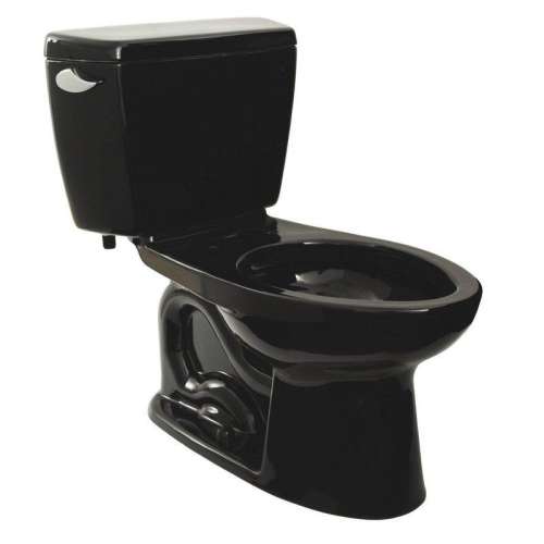 Two Piece Elongated 1.28 GPF Toilet with E-Max Flush System and Comfort Height Bowl - Seat Not Included in Ebony