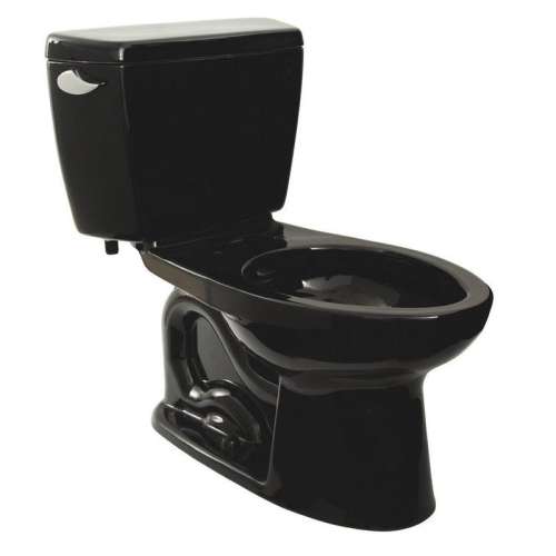 Eco Drake CST744E#51 Two Piece Elongated 1.28 GPF Toilet with E-Max Flush System - Seat Not Included in Ebony