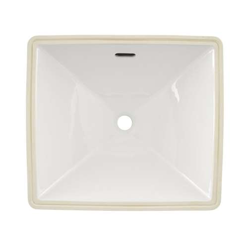 19-in Undermount Bathroom Sink with Overflow and SanaGloss