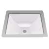 19-in Undermount Bathroom Sink with Overflow and SanaGloss in Colonial White