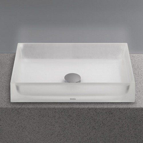19-5/8-in Epoxy Resin Vessel Sink in Frosted White
