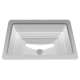 18-1/2-in Undermount Bathroom Sink with Overflow in Cotton