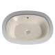 20-3/8-in Undermount Bathroom Sink with Overflow and SanaGloss Ceramic Glaze in Bone