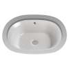 17-5/8-in Undermount Bathroom Sink with Overflow and SanaGloss Ceramic Glaze in Cotton