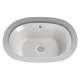 17-5/8-in Undermount Bathroom Sink with Overflow and SanaGloss Ceramic Glaze in Cotton