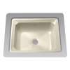 18-5/8-in Undermount Bathroom Sink with Overflow and SanaGloss Ceramic Glaze in Bone