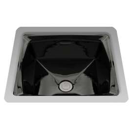 14-1/2-in Undermount Bathroom Sink with Overflow Drain in Ebony