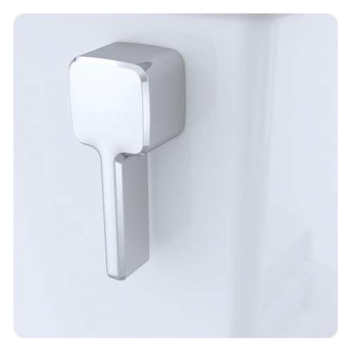 1.28 and 0.9 GPF Two-Piece Elongated Toilet with Dual Flush and Right Hand Trip Lever in Cotton