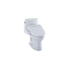 UltraMax II MW6042034CEFG#01 1.28 GPF One-Piece Elongated Bowl with Single Flush and Washlet+ C100 Washlet in Cotton