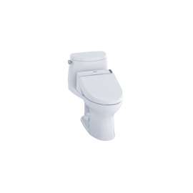 UltraMax II MW6042044CUFG#01 1.0 GPF One-Piece Elongated Bowl with Single Flush and Washlet+ C200 Washlet in Cotton
