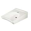 20-1/2-in Wall Mounted Bathroom Sink with Single Faucet Hole Drilled and Overflow in Cotton
