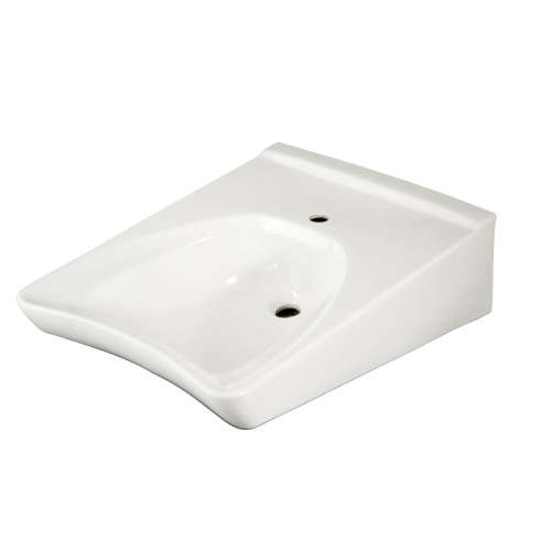 20-1/2-in Wall Mounted Bathroom Sink with Single Faucet Hole Drilled and Overflow