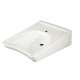 20-1/2-in Wall Mounted Bathroom Sink with Single Faucet Hole Drilled and Overflow in Cotton