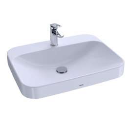 Arvina 24-in. Vitreous China Rectangular Vessel Bathroom Sink - In Multiple Colors
