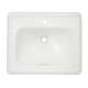 22-1/2-in Drop In Bathroom Sink with Single Faucet Hole Drilled and Overflow in Cotton