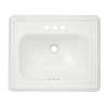 Promenade LT531.4#01 22-1/2-in Drop In Bathroom Sink with 3 Faucet Holes Drilled and Overflow in Cotton