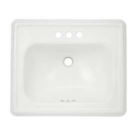 LT531.4 Promenade 22-1/2-in Drop In Bathroom Sink with 3 Faucet Holes Drilled and Overflow