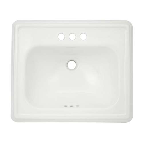 LT531.4 Promenade 22-1/2-in Drop In Bathroom Sink with 3 Faucet Holes Drilled and Overflow