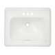 Promenade LT531.4#01 22-1/2-in Drop In Bathroom Sink with 3 Faucet Holes Drilled and Overflow in Cotton