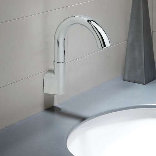 0.35 GPM Wall-Mount EcoPower Faucet with Mixing Valve in Polished Chrome