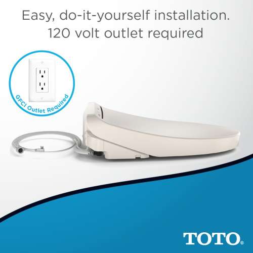 Electronic Elongated Soft Close Bidet Seat in Sedona Beige