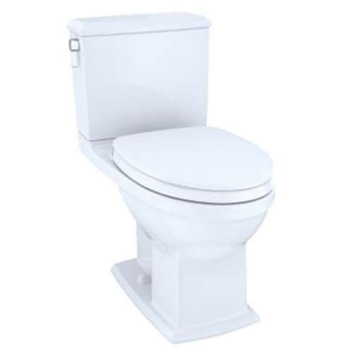 Two-Piece Elongated Universal Height Toilet with Right-Hand Trip Lever and CeFiONtect in Cotton