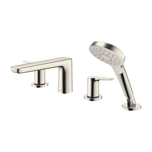 Four-Hole Roman Tub Filler Trim in Polished Nickel