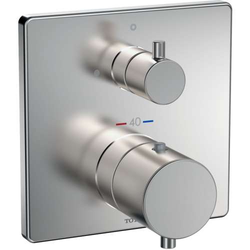 Mini Unit Square Thermostatic Mixing Valve with Volume Control Trim - In Multiple Colors