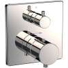 Square Thermostatic Mixing Valve with Volume Control Trim in Polished Nickel