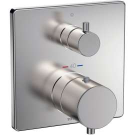 Mini Unit Square Thermostatic Mixing Valve with Two-way Diverter Trim - In Multiple Colors