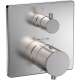 Square Thermostatic Mixing Valve with Two-way Diverter Trim in Brushed Nickel
