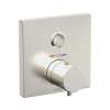 Square Single Function Thermostatic Mixing Valve Trim in Brushed Nickel