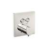 Square Dual Function Thermostatic Valve Trim in Polished Nickel