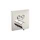 Square Dual Function Thermostatic Valve Trim in Polished Nickel