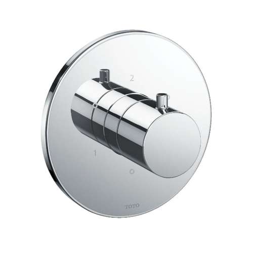 Round Three-Way Diverter Shower Trim with Off in Polished Chrome