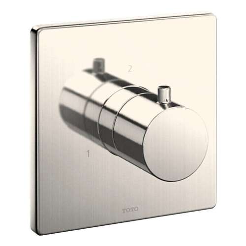 Square Three-way Diverter Trim in Brushed Nickel