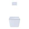 1.28 and 0.9 GPF Wall-Hung One-Piece Square-Shape Toilet and In-Wall Tank System with Dual Flush in White