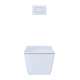 1.28 and 0.9 GPF Wall-Hung One-Piece Square-Shape Toilet and In-Wall Tank System with Dual Flush in White
