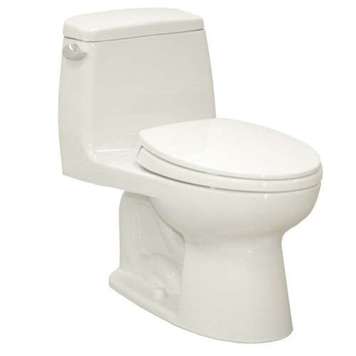 One Piece Elongated 1.6 GPF Toilet with Power Gravity Flush System - Seat Included in Colonial White