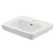 Promenade LT532#01 24-in Pedestal Bathroom Sink with Single Faucet Hole Drilled and Overflow, Less Pedestal in Cotton