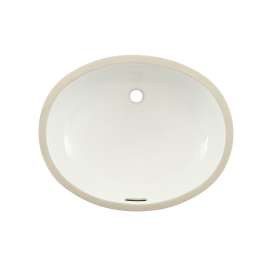 19-in Undermount Bathroom Sink with Overflow and SanaGloss Ceramic Glaze