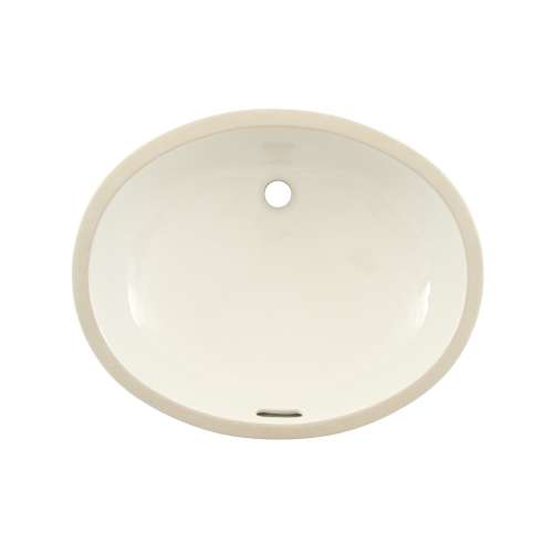 19-in Undermount Bathroom Sink with Overflow and SanaGloss Ceramic Glaze in Colonial White