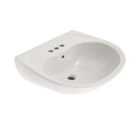 LT242.4G Prominence 26-in Wall Mounted Bathroom Sink with 3 Faucet Holes Drilled, Overflow and SanaGloss Ceramic Glaze