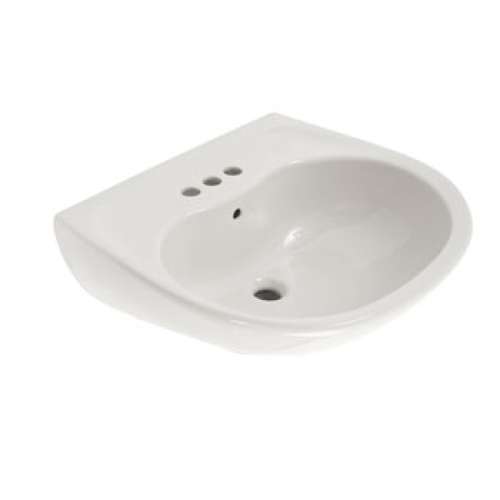 LT242.4G Prominence 26-in Wall Mounted Bathroom Sink with 3 Faucet Holes Drilled, Overflow and SanaGloss Ceramic Glaze