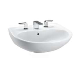 LT242.8G Prominence 26-in Wall Mounted Bathroom Sink with 3 Faucet Holes Drilled, Overflow and SanaGloss Ceramic Glaze