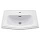 25-in Drop In Bathroom Sink with Single Faucet Hole Drilled and Overflow in Cotton
