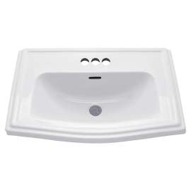 LT781.4 Clayton 25-in Drop In Bathroom Sink with 3 Faucet Holes Drilled and Overflow